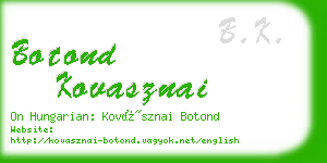 botond kovasznai business card